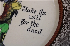Vintage Royal Doulton 'Proverbs' Ceramic Plate