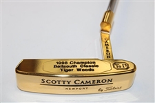 Tiger Woods Victory Gold Plated TE13 Newport Putter Won in 1998 for the Bellsouth Classic w/COA