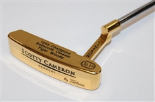 Tiger Woods Victory Gold Plated TE13 Newport Putter Won in 1998 for the Bellsouth Classic w/COA