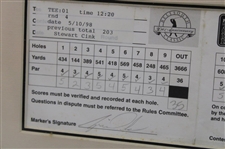 Champion Tiger Woods Signed 1998 Bellsouth Classic Official Used Scorecard - Framed