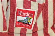 Vtg Bing Crosby National Pro-Am Red & White Striped Pendleton Wool Shirt w/Salver