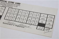 Payne Stewart Signed Used 1989 World Series of Golf Official Contestant Scorecard