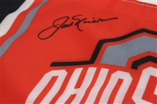 Jack Nicklaus Signed Ohio State University Red Screen Flag JSA ALOA