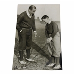 1931 Walter Hagen Sr. Instructing Walter Hagen Jr. at Pinehurst Photograph 