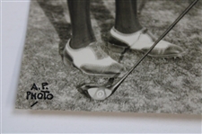 1931 Walter Hagen Sr. Instructing Walter Hagen Jr. at Pinehurst Photograph 