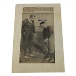 1931 Walter Hagen Sr. Instructing Walter Hagen Jr. at Pinehurst Photograph 
