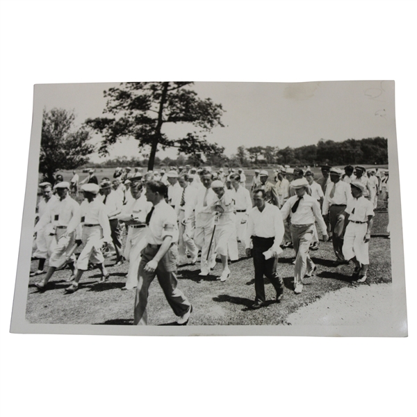 1933 Walter Hagen Walking Down Fairway At National Open Golf Championship
