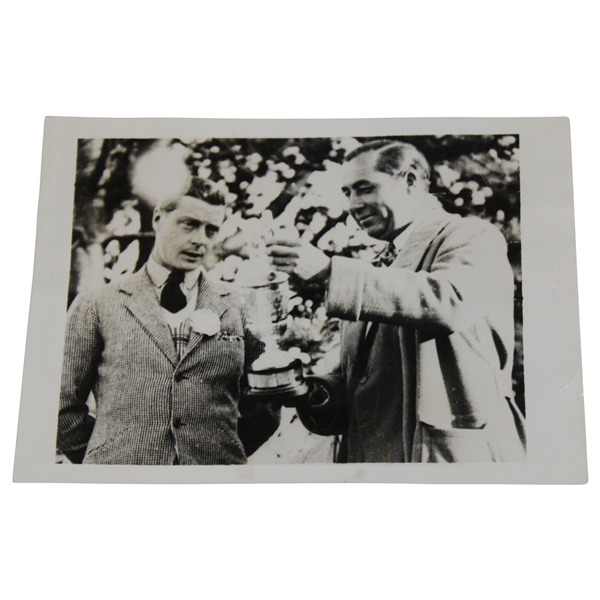 1936 Walter Hagen Holding Claret Jug Photo