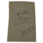 Walter Hagen Headshot Cardboard Photo