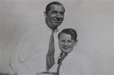1930 Walter Hagen Sr, & Jr. Laughing Wire Photo