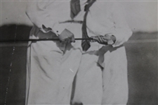 1930 Walter Hagen Sr, & Jr. Laughing Wire Photo