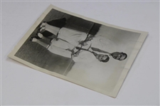1930 Walter Hagen Sr, & Jr. Laughing Wire Photo