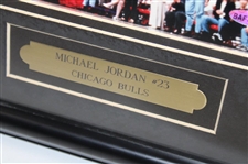 Michael Jordan Signed Dunking Oversized Photo - Framed UDA