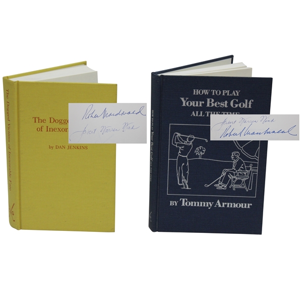 Two (2) Herbert Warren Wind Signed Classic Of Golf Books