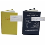 Two (2) Herbert Warren Wind Signed Classic Of Golf Books