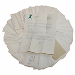 Large Group Of Index Cards About Vintage Golf Balls Compiled By Joe Murdoch With Signed Letter
