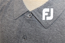 Paul Azinger's Personal Official NBC Sports FootJoy Lisle Accent Heather Black Golf Shirt