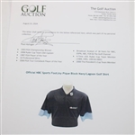 Paul Azinger's Personal Official NBC Sports FootJoy Pique Block Navy/Lagoon Golf Shirt