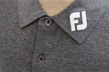Paul Azinger's Personal Official NBC Sports FootJoy Lisle Accent Heather Black Golf Shirt