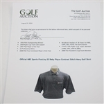Paul Azinger's Personal Official NBC Sports FootJoy SS Baby Pique Contrast Stitch Navy Golf Shirt