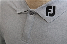 Paul Azinger's Personal Official NBC Sports FootJoy Pique Block Heather Grey/Lime Golf Shirt
