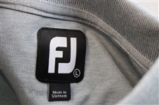 Paul Azinger's Personal Official NBC Sports FootJoy Pique Block Heather Grey/Lime Golf Shirt