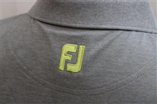 Paul Azinger's Personal Official NBC Sports FootJoy Pique Block Heather Grey/Lime Golf Shirt