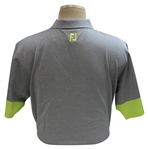 Paul Azinger's Personal Official NBC Sports FootJoy Pique Block Heather Grey/Lime Golf Shirt