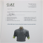 Paul Azinger's Personal Official NBC Sports FootJoy Pique Block Heather Grey/Lime Golf Shirt