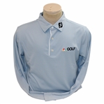 Paul Azingers Personal Official NBC Sports FootJoy L/S Sun Protection Blue Fog Golf Shirt