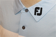 Paul Azinger's Personal Official NBC Sports FootJoy Lisle Heather Sky/White/Navy Golf Shirt
