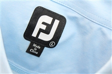 Paul Azinger's Personal Official NBC Sports FootJoy Lisle Heather Sky/White/Navy Golf Shirt