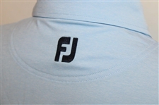 Paul Azinger's Personal Official NBC Sports FootJoy Lisle Heather Sky/White/Navy Golf Shirt