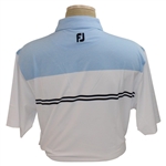 Paul Azinger's Personal Official NBC Sports FootJoy Lisle Heather Sky/White/Navy Golf Shirt