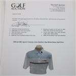 Paul Azinger's Personal Official NBC Sports FootJoy Lisle Heather Sky/White/Navy Golf Shirt