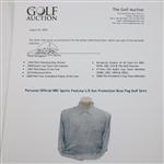 Paul Azinger's Personal Official NBC Sports FootJoy L/S Sun Protection Blue Fog Golf Shirt