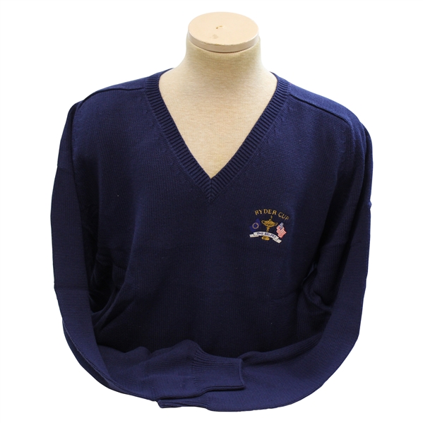 Paul Azingers 2002 Ryder Cup at The Belfry Team USA L/S Navy Sweater