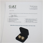 PGA Champ Paul Azinger's Gifted PGA of America 90 Years of Excellence Cuff Links in Box