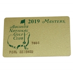 Paul Azingers 2019 Augusta National Golf Club Personal Masters Tournament Credit Card