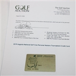 Paul Azinger's 2019 Augusta National Golf Club Personal Masters Tournament Credit Card
