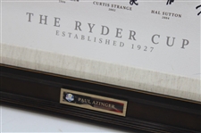 Paul Azinger's USA Ryder Cup 'America's Captains' Signed Giclee Gifted By PGA - Framed JSA ALOA