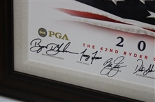 Paul Azinger's 2018 Ryder Cup Team USA Signed Giclee Gifted By PGA - Framed JSA ALOA