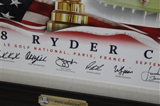 Paul Azinger's 2018 Ryder Cup Team USA Signed Giclee Gifted By PGA - Framed JSA ALOA