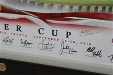 Paul Azinger's 2018 Ryder Cup Team USA Signed Giclee Gifted By PGA - Framed JSA ALOA