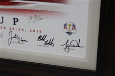 Paul Azinger's 2018 Ryder Cup Team USA Signed Giclee Gifted By PGA - Framed JSA ALOA