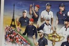 Paul Azinger's 2018 Ryder Cup Team USA Signed Giclee Gifted By PGA - Framed JSA ALOA