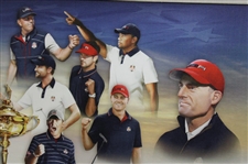 Paul Azinger's 2018 Ryder Cup Team USA Signed Giclee Gifted By PGA - Framed JSA ALOA