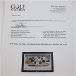 Paul Azinger's 2018 Ryder Cup Team USA Signed Giclee Gifted By PGA - Framed JSA ALOA
