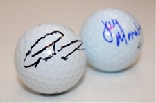 Jay Monaghan & Greg Norman Signed Golf Balls JSA ALOA