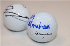 Jay Monaghan & Greg Norman Signed Golf Balls JSA ALOA